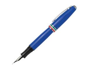 Penna stilografica Aldo Domani punta M fusto azzurro italia - 26639 - 2