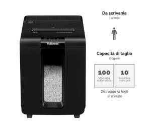 Distruggidocumenti automatico 100M a mini frammenti - 25944 - 2