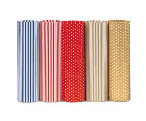 Rotolo carta regalo 2 mt x 70 cm fantasie righe e pois espositore 50 pezzi - 26869 - 1