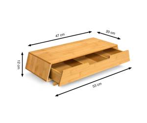 Supporto schermo bamboo colore naturale - 28060 - 1