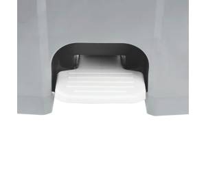 Contenitore mobile Ecoconti a pedale 80 lt plastica riciclata grigio giallo - 27486 - 2