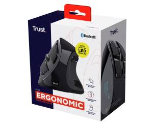 Mouse wireless ergonomico Voxx ricaricabile nero - 28752 - 7