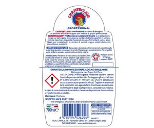 Detergente Professional acciaio brillante in trigger 700 ml Chanteclair - 28783 - 1