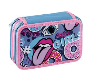 Astuccio 3 Zip Fantasy 13 x 20 x 7,5 cm colori assortiti - 21780 - 1