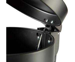 Pattumiera Premium con pedale e vaschetta 5 lt nero satinato - 24975 - 2