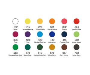 Acquerelli demi godet con pennello brush in scatola di metallo astuccio 18 colori - 21895 - 1