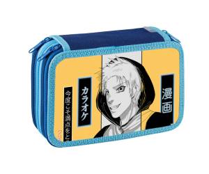 Astuccio 3 Zip Manga 13 x 20 x 7,5 cm fantasie assortite - 25176 - 2