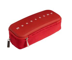 Astuccio 2 zip Monocromo 21 x 5 x 9 cm silicone poliestere colori assortiti - 27569 - 2