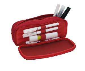 Astuccio 2 zip Monocromo 21 x 5 x 9 cm silicone poliestere colori assortiti - 27569 - 6