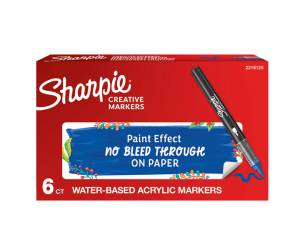 Marcatore acrilico punta pennello blu - 30408 - 1