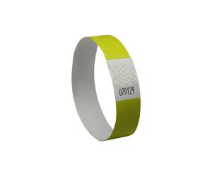 Braccialetti identificativi in Tyvek giallo fluo 265 x 19 mm 50 fogli - 30499 - 1