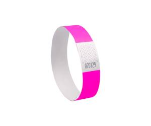 Braccialetti identificativi in Tyvek rosa fluo 265 x 19 mm 50 fogli - 30501 - 1