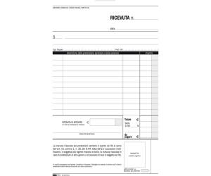 Blocco ricevute sanitarie numerate 50,50 fogli autoautoricalcanti 23 x 15 cm - 3970 - 1