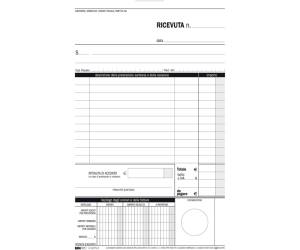 Blocco ricevute sanitarie numerate 50,50 fogli autoautoricalcanti 23 x 15 cm - 3970 - 2