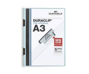 Cartellina con molla Duraclip - PVC - A3 - azzurro - Durable - 2218-06 - DMwebShop - 1