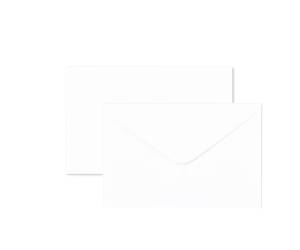 Scatola 100 biglietti 100 buste Bristol bianco 7,5 x 11,2 cm - 8456 - 1