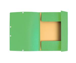 Cartella 3 lembi con elastico angolare A4 dorso 0,3 cm cartoncino Lustre verde tiglio - 9364 - 1