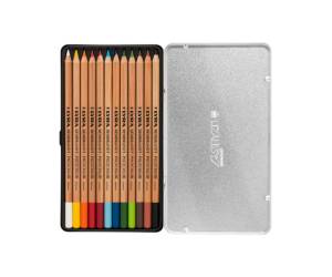 Pastelli colorati Rembrandt Polycolor 3,7 mm colori assortiti astuccio in metallo 12 pezzi - 24728 - 2