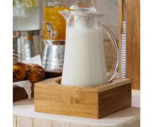 Supporto caraffa in bamboo 20x20x8 cm colore naturale - 24350 - 1