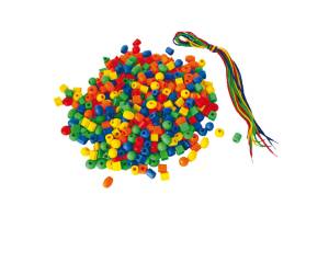 Perle in plastica 2 cm colori e forme assortiti bauletto 140 pezzi - 21346 - 7