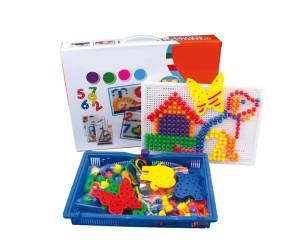 Set chiodini e infilature in plastica colori assortiti - 21344 - 1