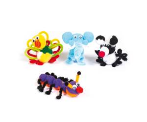 Pompon a strisce 10,35 mm colori assortiti DECO busta 100 pezzi - 21331 - 2