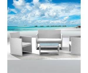 Salotto Valencia nero bianco set 4 elementi - 25045 - 1