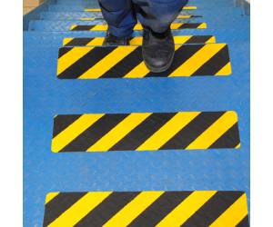 Striscia segnaletica da terra 61 x 15 cm giallo nero - 23263 - 2