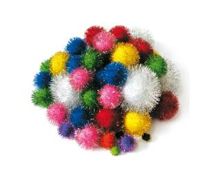 Pompon Lame 7,28 mm colori assortiti Deco - 26478 - 1