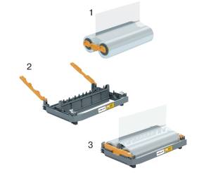 Cartuccia ricaricabile struttura con film incluso 125 micron lucido per plastificatrice Foton - 30,25977 - 1