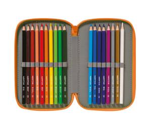 Astuccio 3 zip 13 x 20 x 7,5 cm colori e fantasie assortiti - 26290 - 5