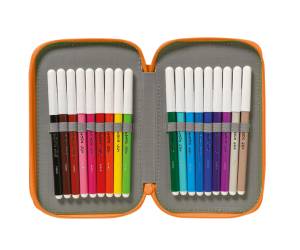 Astuccio 3 zip 13 x 20 x 7,5 cm colori e fantasie assortiti - 26290 - 6