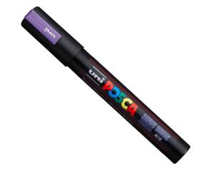 Gift Box c coperchio argento 18 marcatori Uni Posca PC5M punta media colori assortiti - 22355 - 2