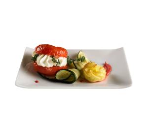 Piatto rettangolare 28,6 x 18 x 2,8 cm melamina bianco - 27969 - 1