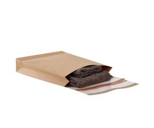 Sacchetti a fondo quadro E Green C3,35 x 45 x 12,10 cm carta kraft avana - 27552 - 2