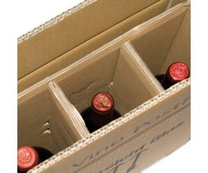 Scatola Wine Pack 4 bottiglie 21,2 x 20,4 x 36,8 cm cartone doppia onda avana - 27400 - 3