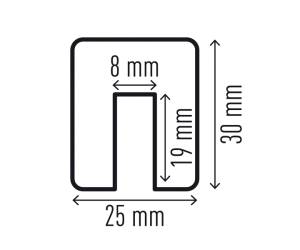 Profilo paracolpi E8 per spigoli giallo nero - 29039 - 1