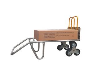 Carrello saliscale 50 x 40 x 132 cm max 280 kg acciaio grigio giallo - 29404 - 1