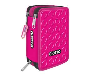 Astuccio 3 zip collezione Stilnovo 19,5 x 7,5 x 12,9 cm colori neon assortiti - 25174 - 3