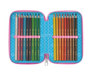 Astuccio 3 zip Candy collection 19,5 x 7,5 x 12,9 cm tessuto fantasie assortite - 25182 - 4