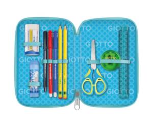 Astuccio 3 zip Candy collection 19,5 x 7,5 x 12,9 cm tessuto fantasie assortite - 25182 - 5