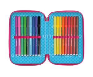 Astuccio 3 zip Candy collection 19,5 x 7,5 x 12,9 cm tessuto fantasie assortite - 25182 - 6