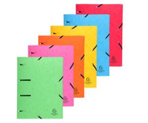 Cartella 3 lembi con elastico angolare A4 dorso 0,3 cm cartoncino lustre colori assortiti conf. 25 pezzi - 447100E - 3130634471000 - DMwebShop