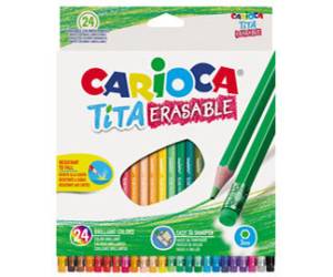 Pastelli Tita cancellabile - astuccio 24 pezzi - Carioca - 42938 - 8003511429386 - DMwebShop