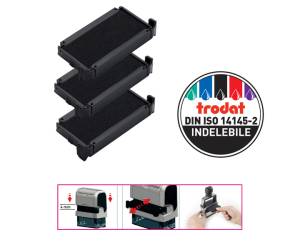Tampone di ricambio 6/4911 - nero - conf. 3 pezzi - Trodat - 1429 - 9008056014294 - DMwebShop