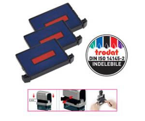 Tampone di ricambio 6/4750/2 - blu-rosso - conf. 3 pezzi - Trodat - 1422 - 9008056014225 - DMwebShop