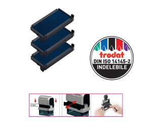 Tampone di ricambio 6/4912 - blu - conf. 3 pezzi - Trodat - 1494 - 9008056014942 - DMwebShop