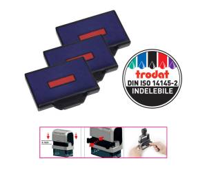 Tampone di ricambio 6/56/2 - blu-rosso - conf. 3 pezzi - Trodat - 1532 - 9008056015321 - DMwebShop