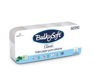 Carta igienica Classic 2 veli 16 gr diametro 9,8 cm 10 cm x16,8 mt 160 strappi pacco 10 rotoli Bulkysoft 66990 - 277