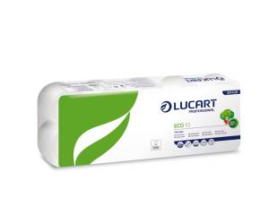 Carta igienica Eco 200 strappi 2 veli 16,5 gr diametro 11 cm 9 - 8 cm x 24 mt pacco 10 rotoli Lucart 811438P - 310